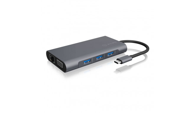 Icy Box USB-C dokkimisjaam kahe videoliidesega