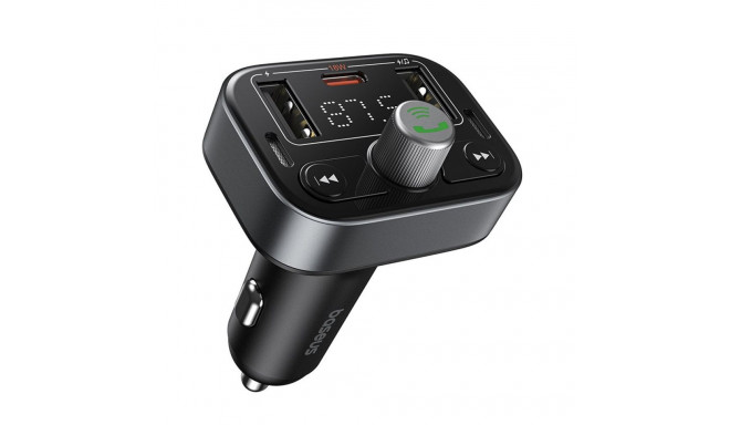 Baseus S-09 Автомобильный FM-трансмиттер Bluetooth 5.3 / 2x USB + USB-C