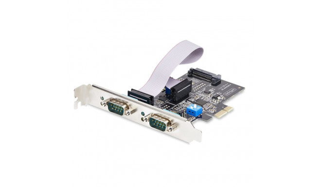 StarTech.com 2-Port Serial PCIe Card, Dual-Port PCI Express to RS232/RS422/RS485 (DB9) Serial Card, 