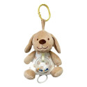 Music box beige dog 18 cm