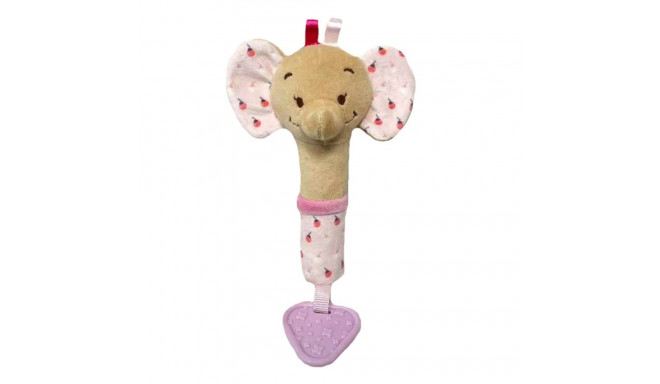 Toy with sound - pink elephant 17 cm