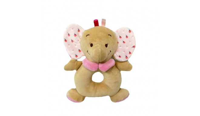 Rattle - pink elephant 18 cm