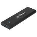 Manhattan M.2 NVMe SSD Enclosure, USB-C Female Connection, 10 Gbps (USB 3.2 Gen2 aka USB 3.1), UASP-