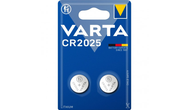 Varta CR2025 patarei, 3 V, 2 tk, liitium