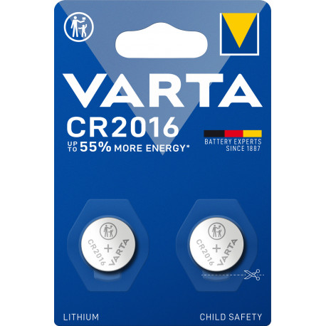 Varta CR2016 liitium patarei, 3 V, 2 tk