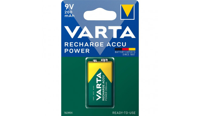 Varta laetav aku, 9V, 200 mAh, NiMH