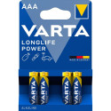 Varta Longlife Power -alkaliparisto, 4 kpl AAA (LR03) paristoa