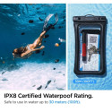 Spigen Aqua Shield A610 waterproof case floating on water - black