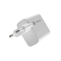 NATEC RIBERA GAN CHARGER 1X USB-A + 1X USB-C 45W WHITE