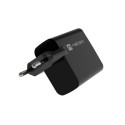 NATEC RIBERA GAN CHARGER 1x USB-A + 1x USB-C 45W BLACK