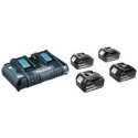 MAKITA POWER SUPPLY KIT 18V (BL1850Bx4+DC18RD) MAKPAC