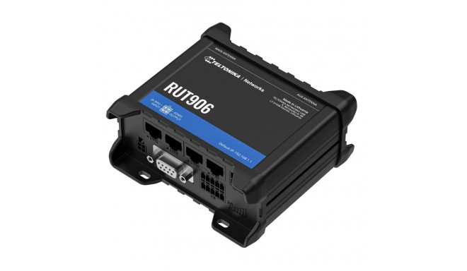 Teltonika RUT906 professionaalne tööstuslik 4G LTE ruuter Cat.4, WiFi, kahe SIM-kaardiga, 1x WAN, 3x