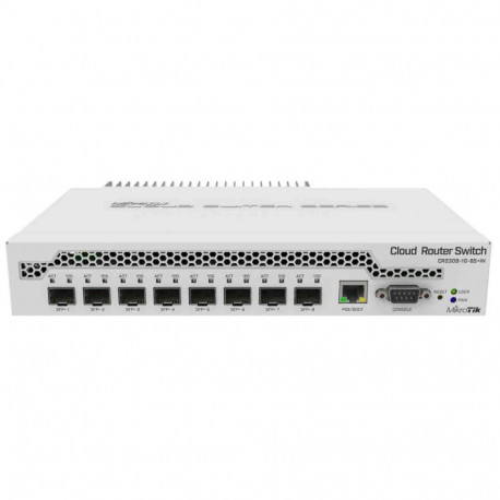 Mikrotik CRS309-1G-8S+ hallatav gigabit ethernet (10/100/1000) toitega üle etherneti (PoE) valge