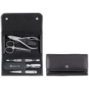 Zwilling Classic Inox Manicure Set - Black Leather Case, 5 Pieces - Black