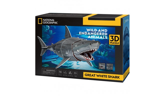 Puzzle 3D 78 pieces Great white shark