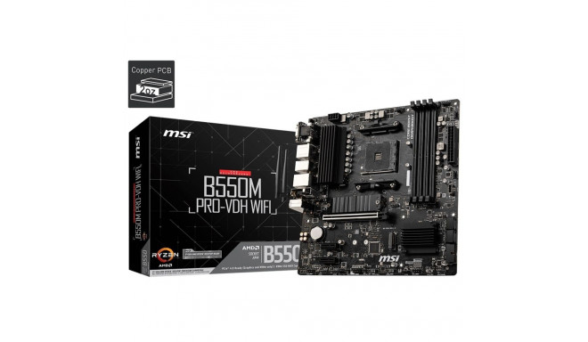 MSI emaplaat B550M Pro-VDH AM4 4DDR4 HDMI/DP/VGA mATX