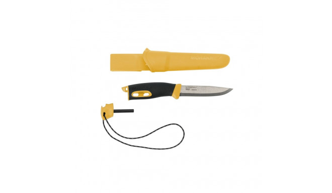 Outdoor sports knife Companion spark (S), 104mm, yellow, with fire starter