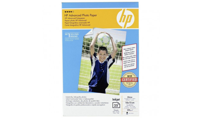 HP Advanced Photo Paper Glossy - kiiltävä valokuvapaperi, 10 x 15 cm, 25 arkkia