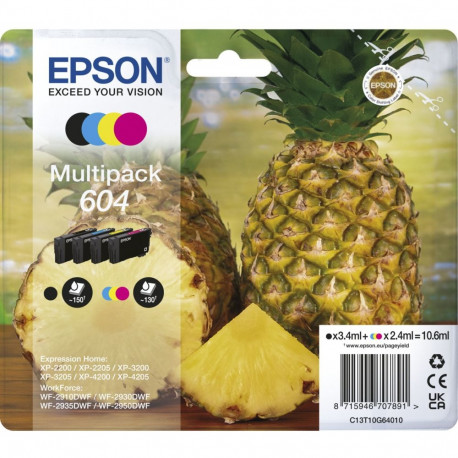 Epson T604 tindikassettide komplekt, 4 värvi