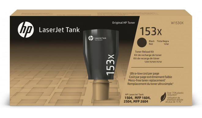HP 153X -väriaineen täyttöpakkaus, musta