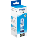 Epson 114 EcoTank -mustepullo, syaani