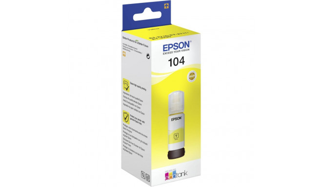 Epson 104 EcoTank -mustepullo, keltainen