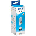 Epson 106 EcoTank -mustepullo, syaani