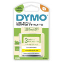 Dymo LetraTag -muovi-, paperi- ja metalliteipit, 12 mm x 4 m, 3 eri teippiä
