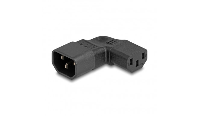 Delock Power Adapter IEC 60320 - C14 to C13, male / female, 10 A, 90° left / right angled