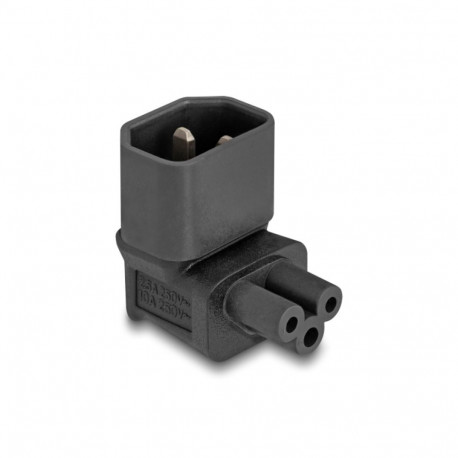 Delock Power Adapter IEC 60320 - C14 to C5, male / female, 2.5 A, 90° angled