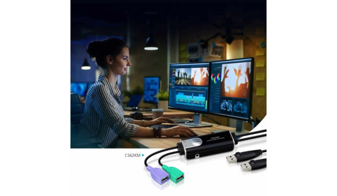 ATEN 2-Port USB Boundless Cable KM Switch