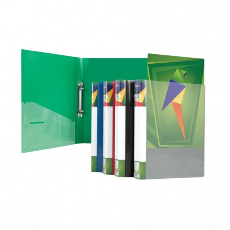 Ring binder PP 2 rings A4 red