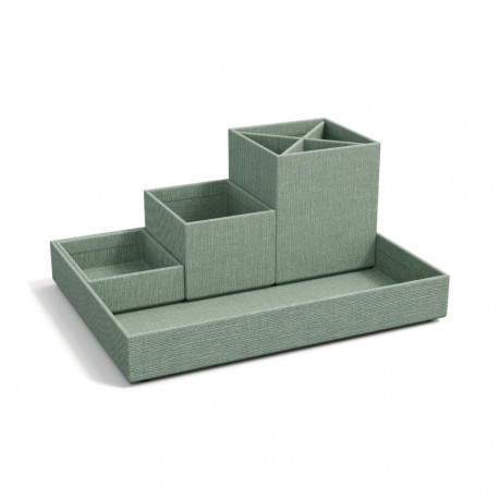 Kirjatarvete alus Lena Bigso Box, Canvas Paper Laminate Soft Teal C16