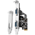 Axagon PCI-Express card with two 250 kbps serial ports. ASIX AX99100. Standard & Low Profile.