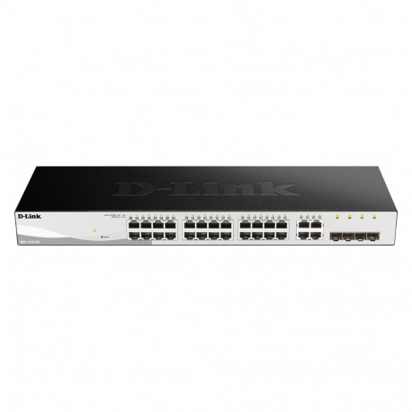 D-LINK DGS-1210-28, Gigabit Smart Switch with 24 10/100/1000Base-T ports and 4 Gigabit MiniGBIC (SFP