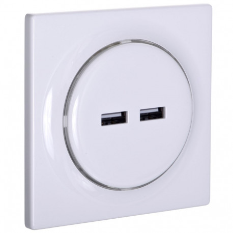 Fibaro Walli N pistikupesa 2x USB valge