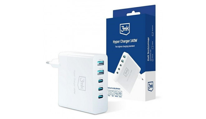 Charger 140W 3xUSB-C + 2xUSB-A GaN PD QC