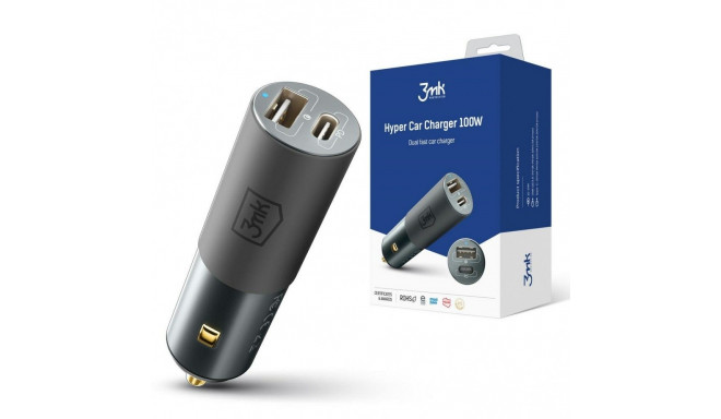 Autolaadija 100W PD 1xUSB-C+USB-A
