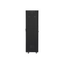 LANBERG free standing rack 19inch cabinet 42U 600x600 glass door LCD flat pack black