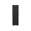 LANBERG free standing rack 19inch cabinet 42U 600x600 glass door LCD flat pack black