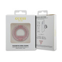 Guess MagSafe Ring Stand Rhinestone - Magnetyczny uchwyt na palec do telefonu z funkcją standu (Różo