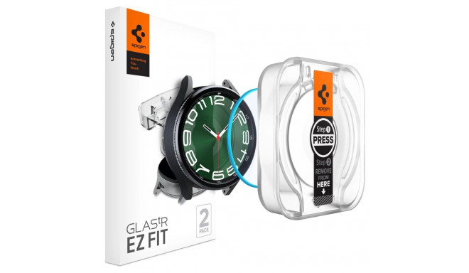 Spigen Glas.tR EZ Fit tempered glass for Samsung Galaxy Watch 6 Classic (47 mm) - 2 pcs.