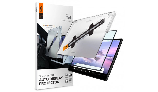 Spigen Glas.tR EZ Fit Tempered Glass for Tesla Model X 2022 / Model S 2021 - Black