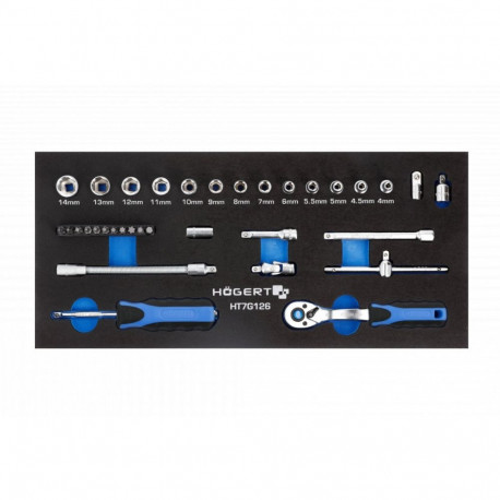 Tööriistakäru 6 sahtlit koos tööriistadega, 214 osa