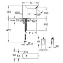 Sensor mixer for the Grohe Bau Cosmopolitan E 36451000 washbasin