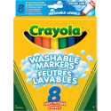 CRAYOLA 8 krāsu nomazgājami flomasteri