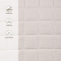 BEDSPREAD MICRO 160X220 CM SQUARES BEIGE