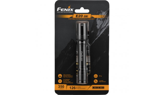 Fenix E20 V2.0 taskulamp, 350 lm