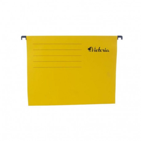 Suspension file, cardboard, A4, VICTORIA OFFICE, yellow