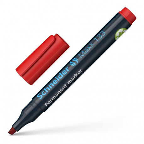 Permanentne marker SCHNEIDER 133 lõigatud ots 1-4mm punane